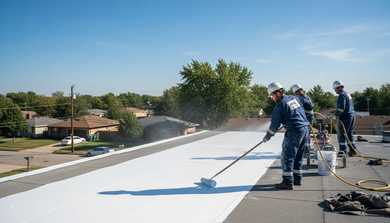 Commercial roof coating in O Brien, TX near me